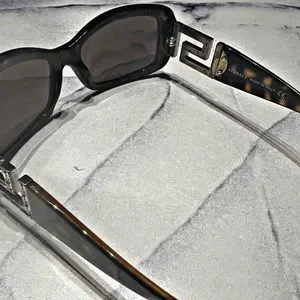 Versace Mod. 4111-B 108/3 Dark Tortoise Rhinestone Frame Brown Lens Sunglasses Versace Mod. 4111-B 108/3 Dark Tortoise Rhinestone Frame  main image 4